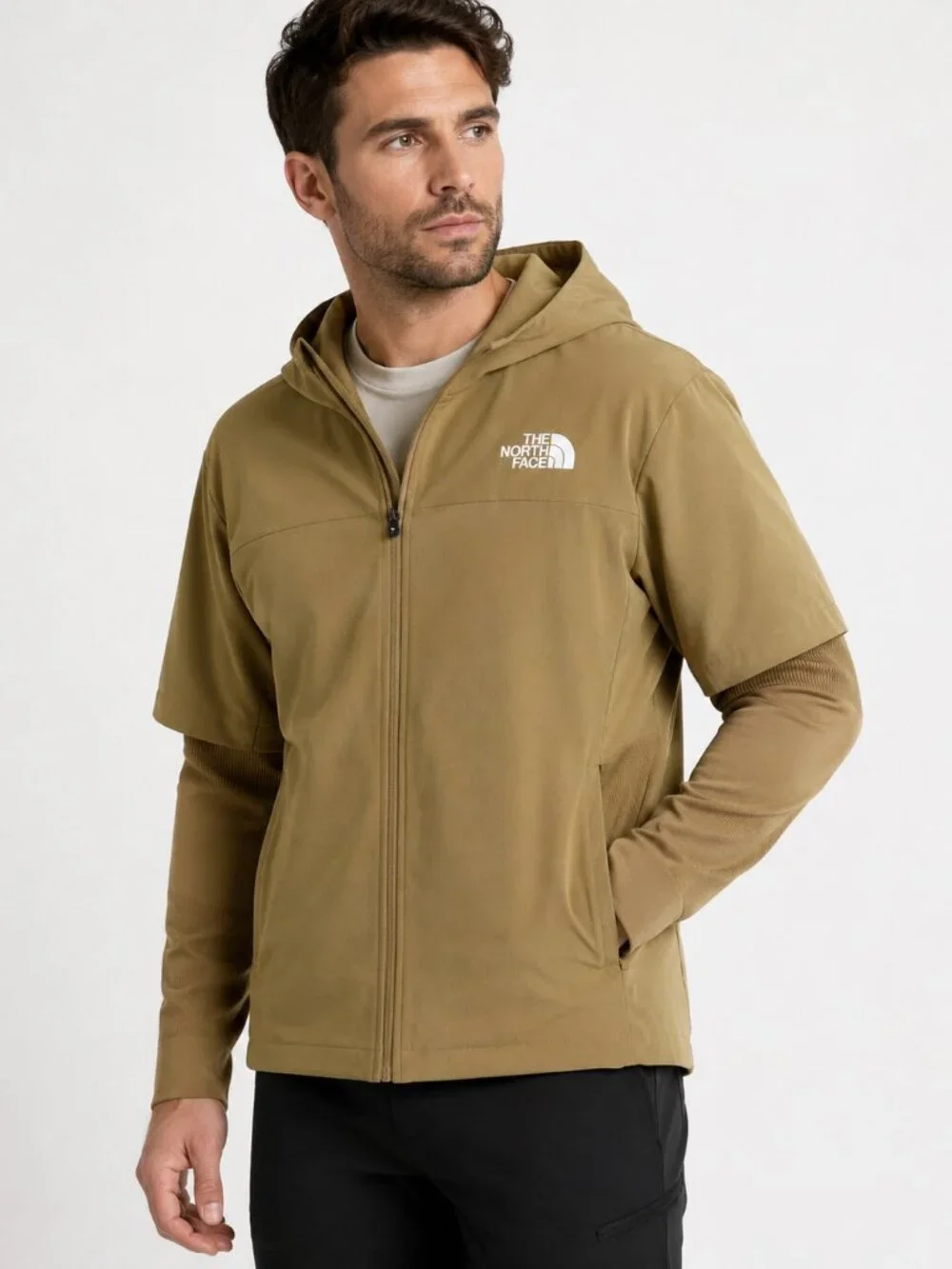 The North Face Teknitcal Full Zip Hoodie Moab Khaki Men’s M NWT